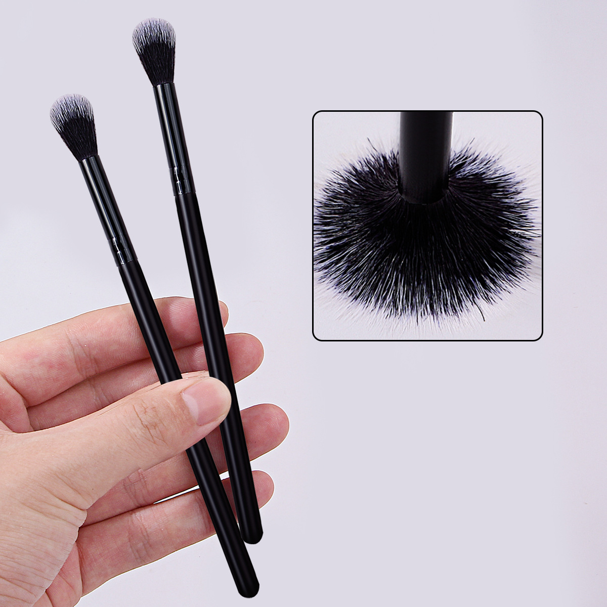 Super soft wooden handle flame diffusion brush, highlight brush, nose side shadow contouring brush, nose shadow brush, portable facial makeup brush details Picture