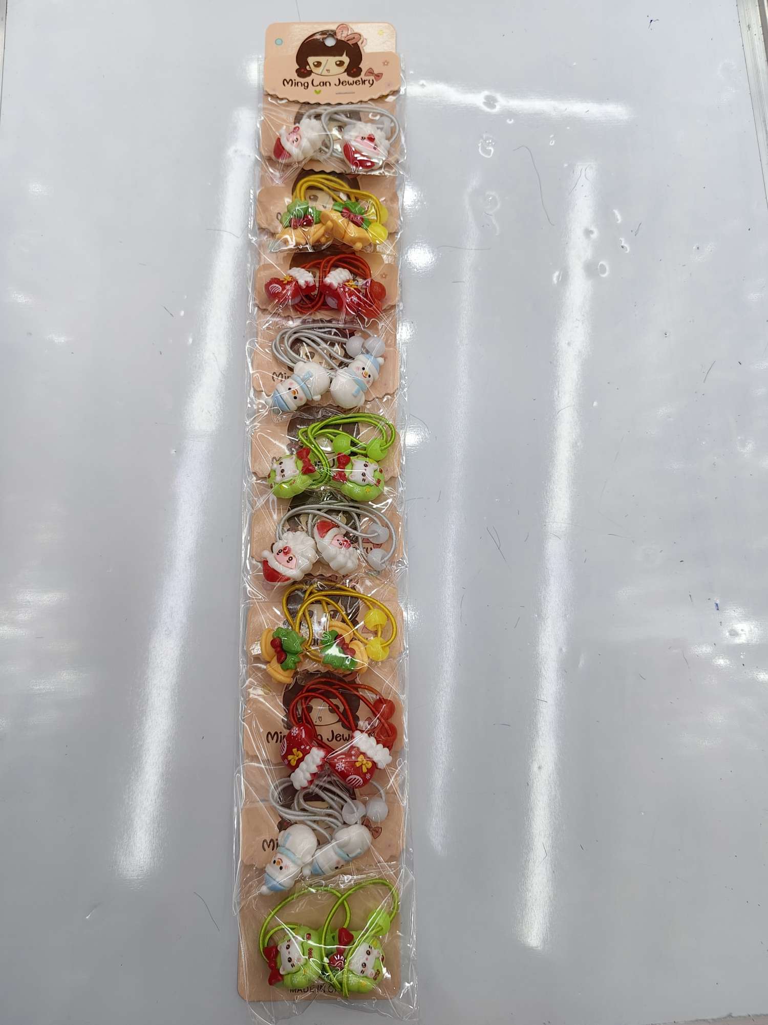 最近流行款式圣诞节儿童头饰五款一卡不同图案，3007B茗兰饰品