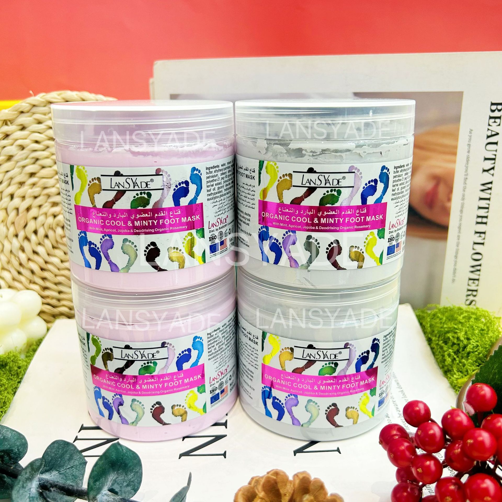 Wholesale of 500ml Cross-border foreign trade Refreshing Mint Organic Foot Massage Cream Nourishing and Moisturizing Foot Mask details Picture