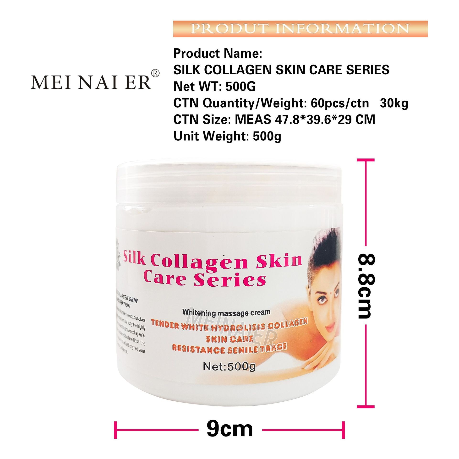 Cross-border export collagen massage cream, repair and nourishing massage cream, firming and brightening face cream factory wholesale Specification drawing