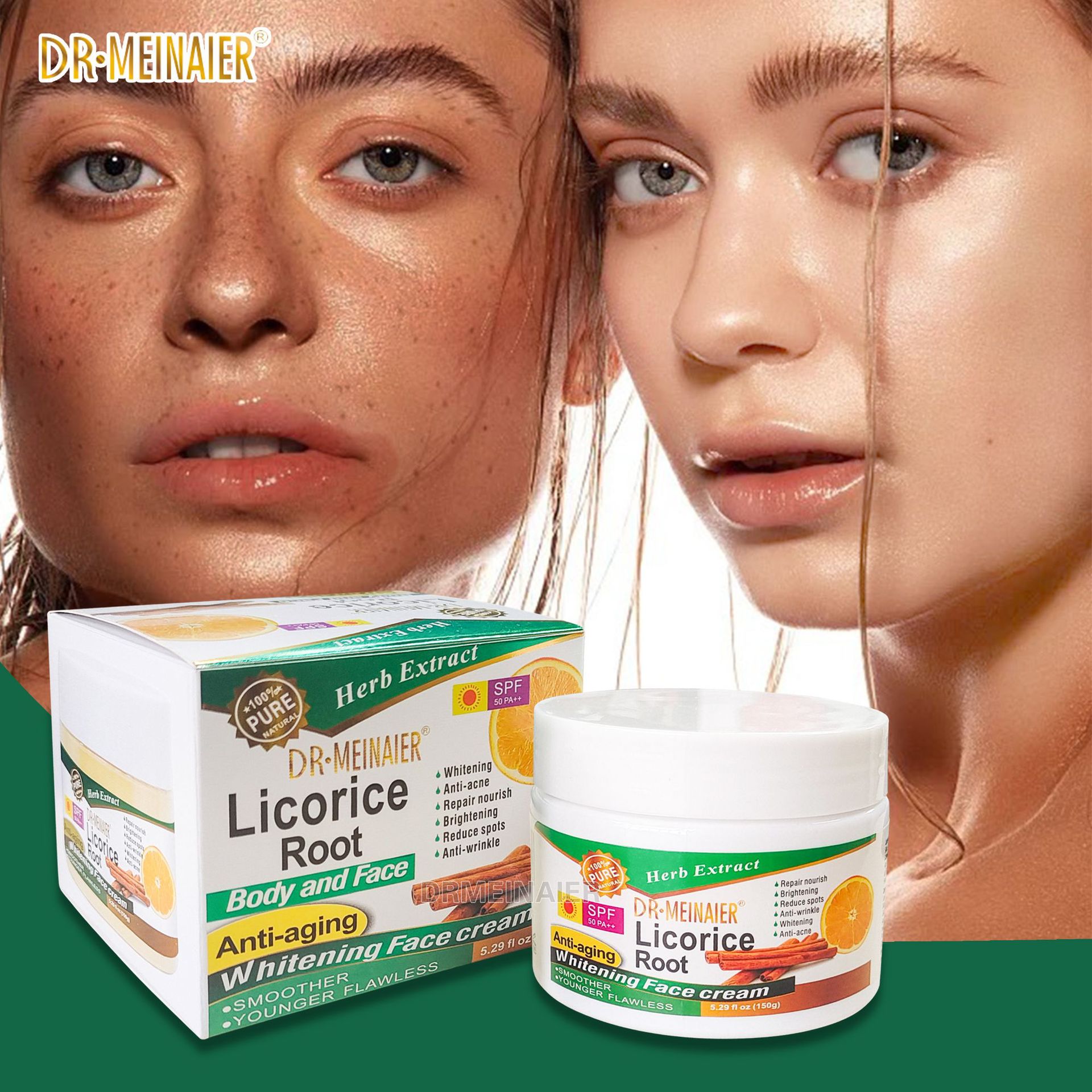 Cross-border licorice Moisturizing and repairing Face Cream, brightening and nourishing skin, moisturizing face cream and skin care mask export wholesale details Picture