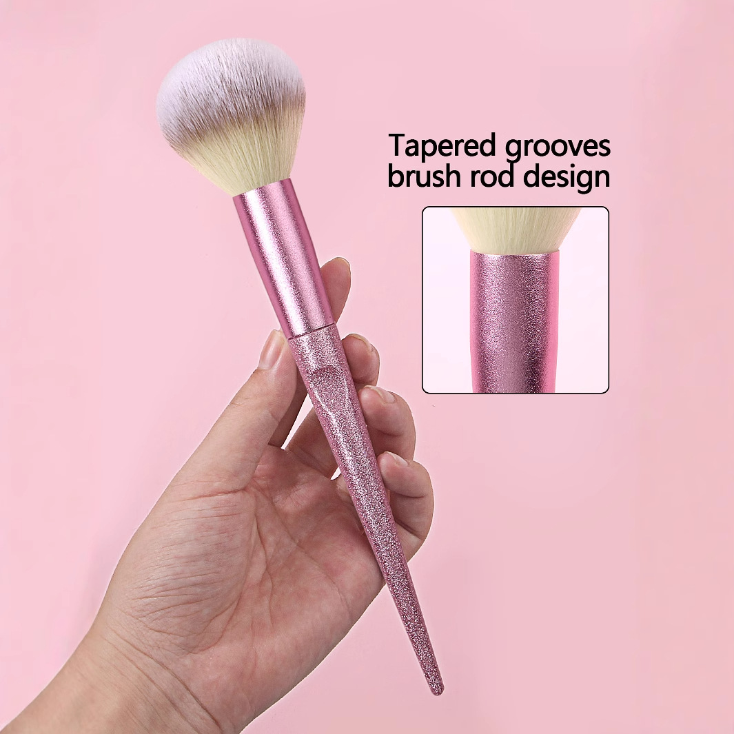 Wholesale of single-tube loose powder brushes, portable soft bristles, high-gloss brushes, blush makeup brushes and facial makeup tools Specification drawing