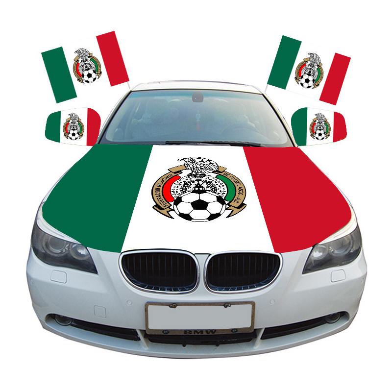 Chuangdong Flag, USA, Canada and Mexico Football Association car Flag, polyester digital printed car hood cover, World Cup engine hood cover customization Item Picture