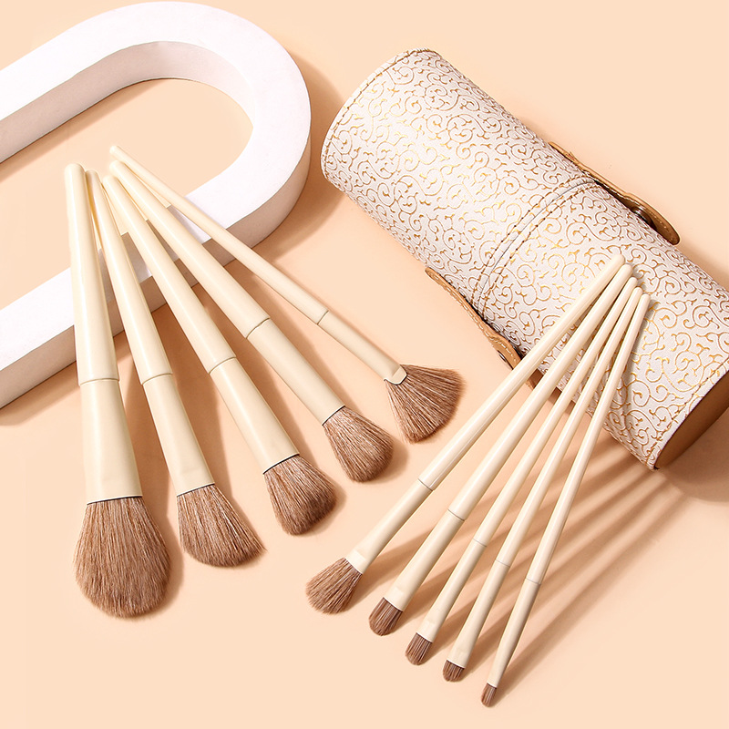 Yunci 10-piece makeup brush set, soft-bristled makeup brushes in stock, factory direct sales, beauty tools, beginner makeup brushes full figure