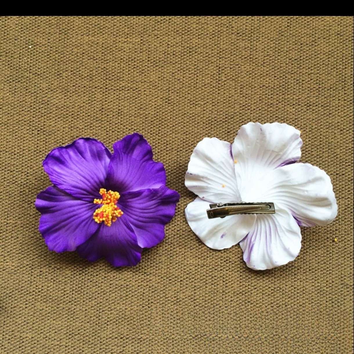 现货新款约10厘米仿真扶桑花发夹，海边游度假，拍照Dl丫创意工坊花朵头饰发夹发饰详情图8