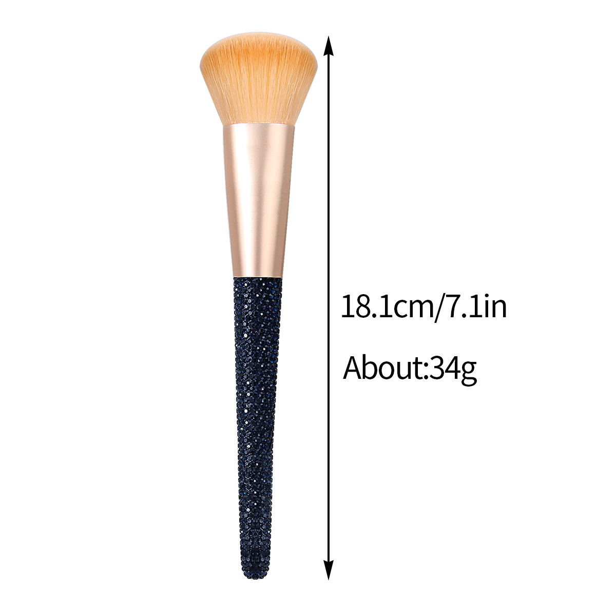 New cross-border diamond-encrusted handle makeup brush, soft bristles, fashionable eyeshadow beauty brush, beauty tool manufacturer in stock Item Picture