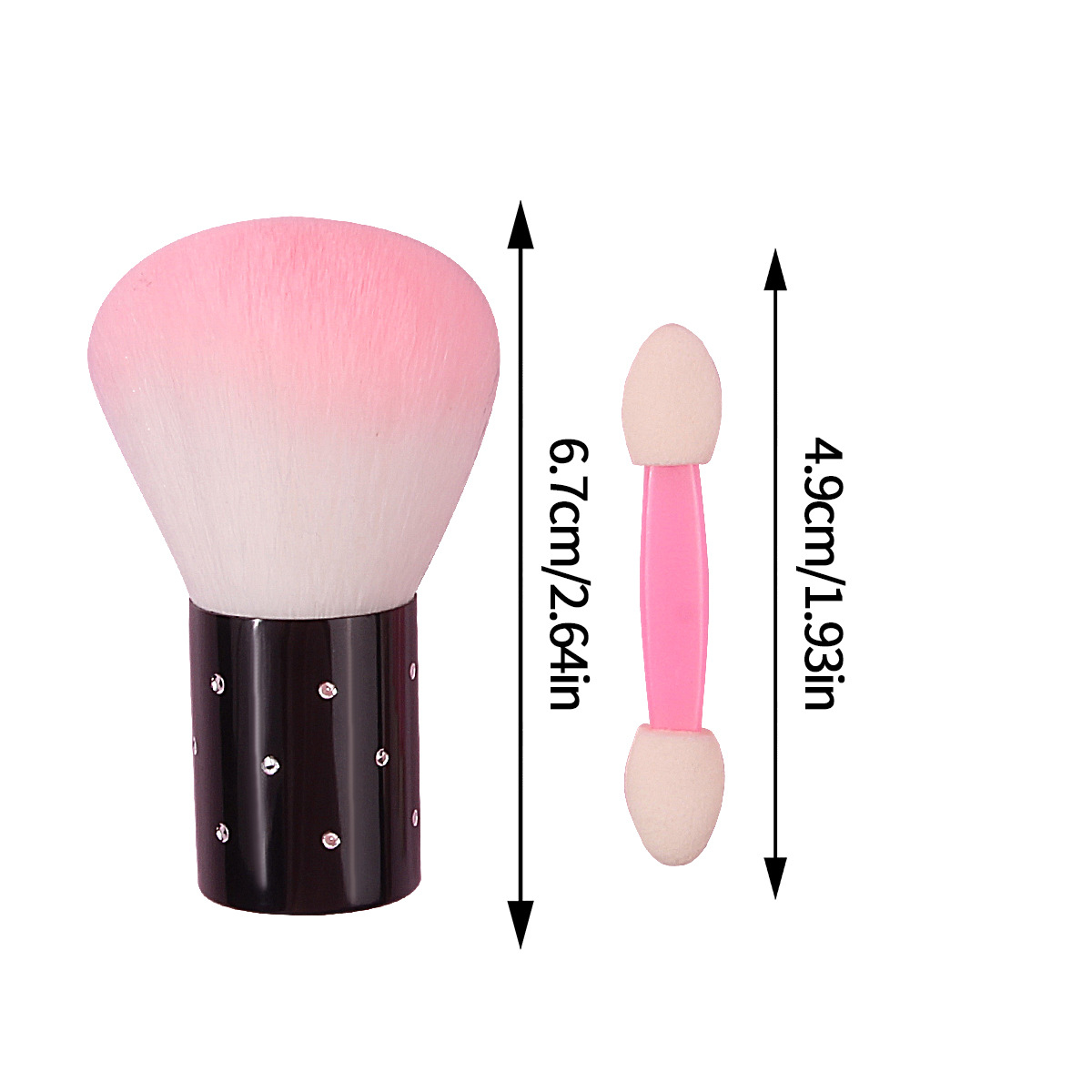 50 double-headed eyeshadow sticks, latex sponge eyeshadow brushes, mushroom-shaped nail art dust brushes, and blending makeup tools in stock Application Scenario