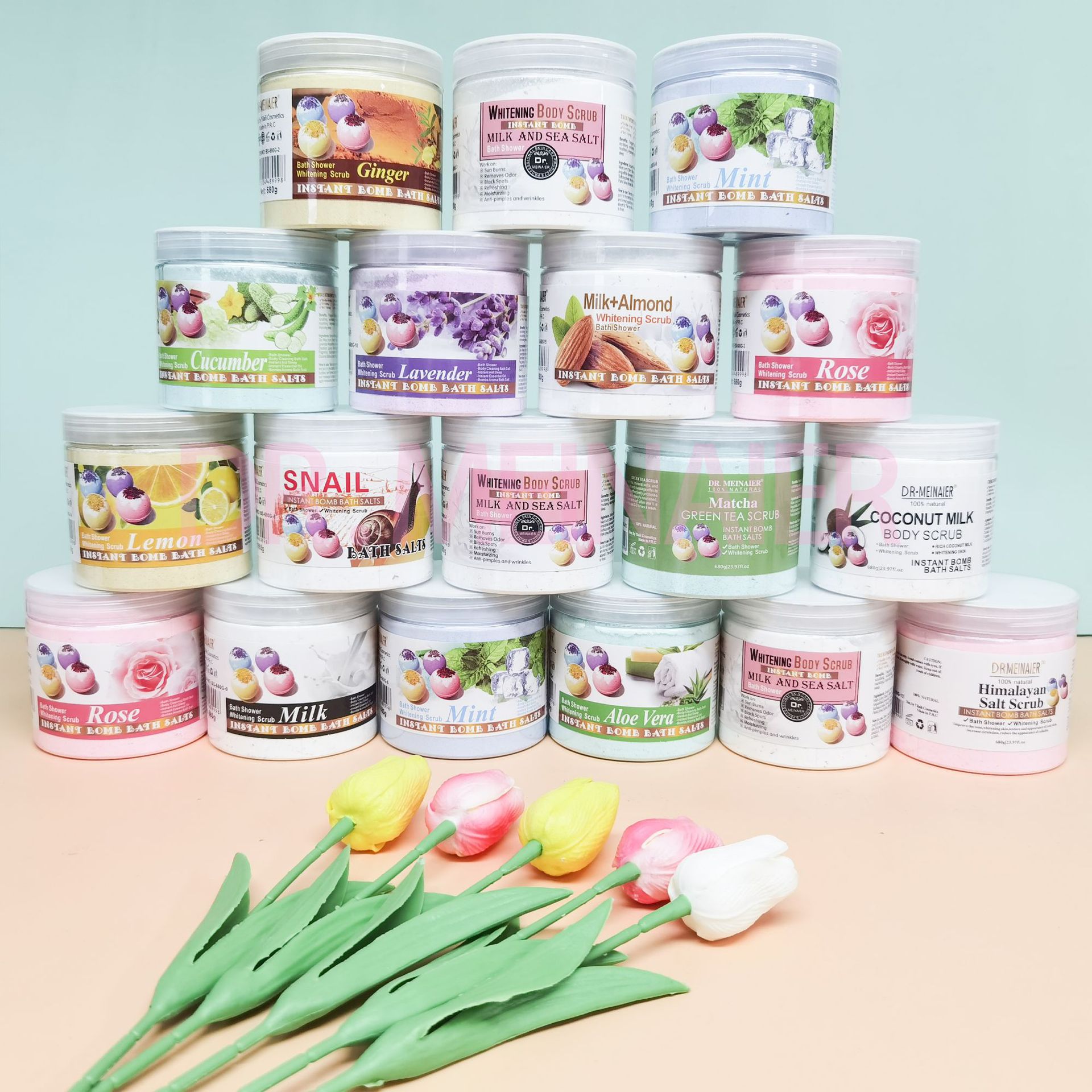 Cross-border Explosive Petal Bath Salt Ball Bath Ball Nourishing and Moisturizing Skin Instant Bath Salt Bath Ball Bath Powder 680g Specification drawing