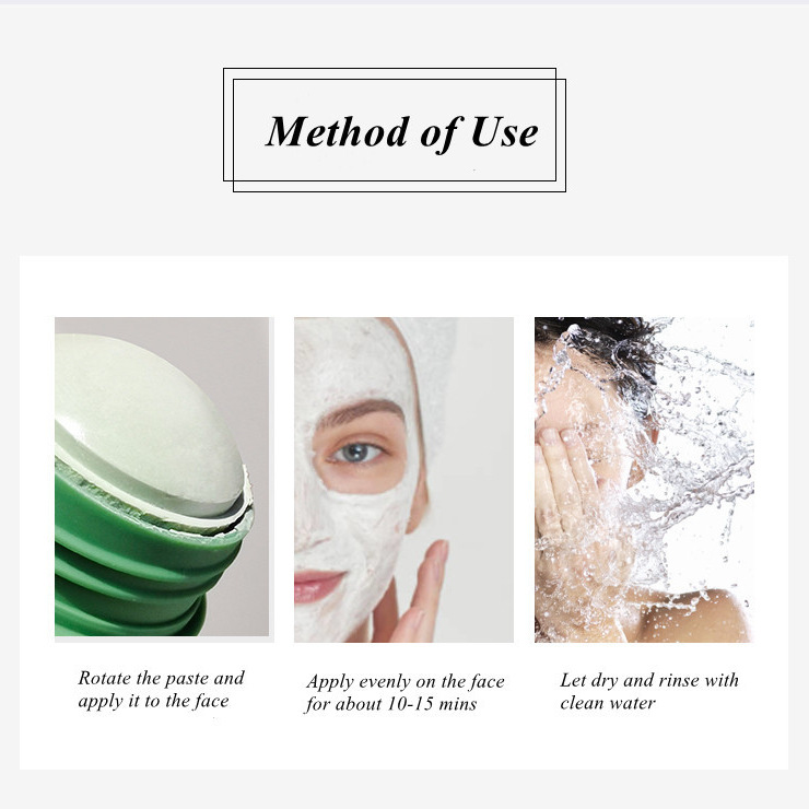 MEIDIAN Cross-border exclusive Meidian Plant Solid Mask Stick for cleaning and application, Eggplant green tea puree mask stick details Picture