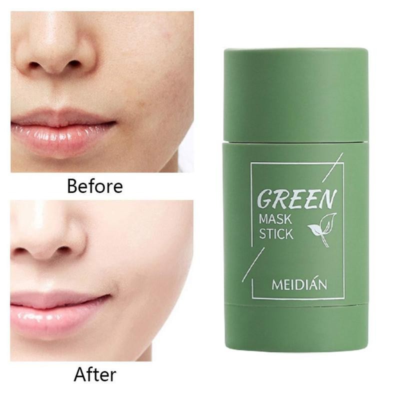 Meidian Green Tea Oil-Control, Cleansing and Acne-Removing Solid Mask Eggplant Deep Cleansing Pore Shrinking Stick Cross-border Exclusive Supply Application Scenario