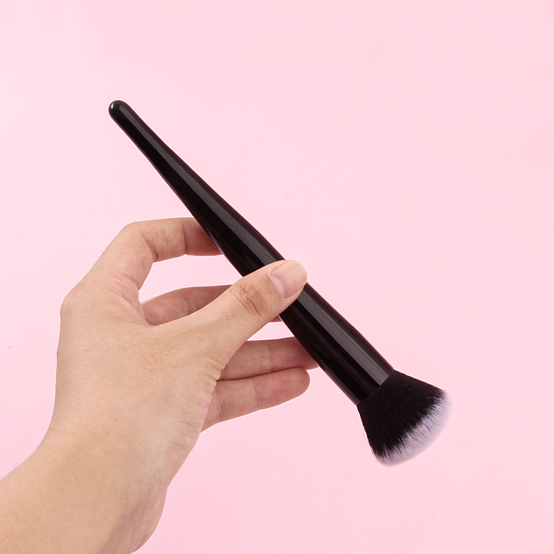 Cross-border single wooden handle blush brush, loose powder brush, contouring brush, setting brush, facial makeup, London brush Specification drawing
