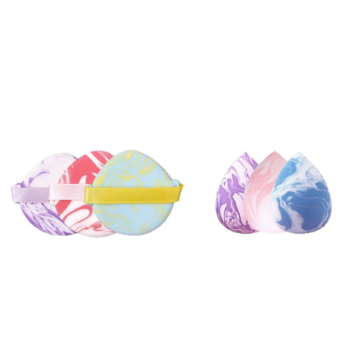 Hot-selling bestseller sponge powder puff beauty egg double-color combination, super soft, powder-free makeup tool, makeup egg in stock wholesale Item Picture