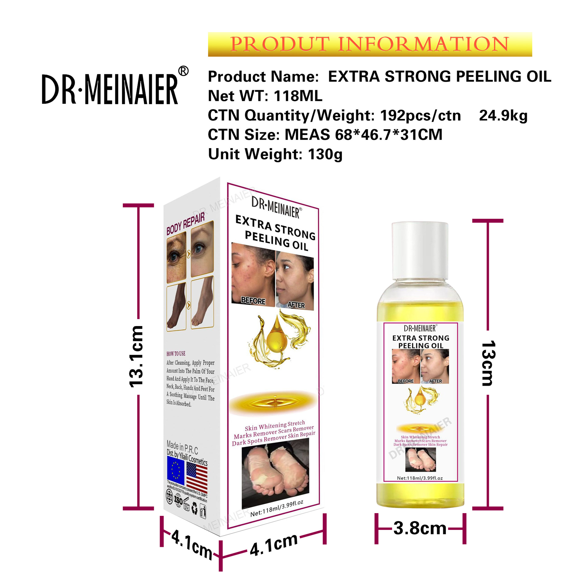 Peeling Oil, cross-border peeling oil, whitening, exfoliating, fading spots, brightening the skin, hand, face and body care Item Picture