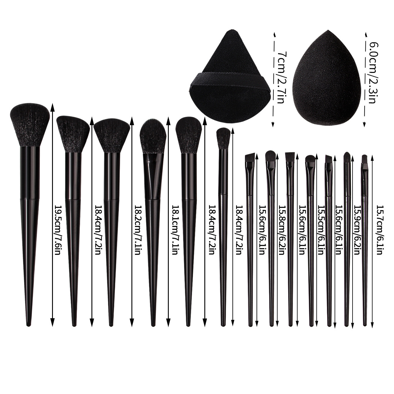 13-piece black makeup brush set for beginners, super soft beauty tools, makeup brushes, makeup powder puffs, sponge eggs Application Scenario