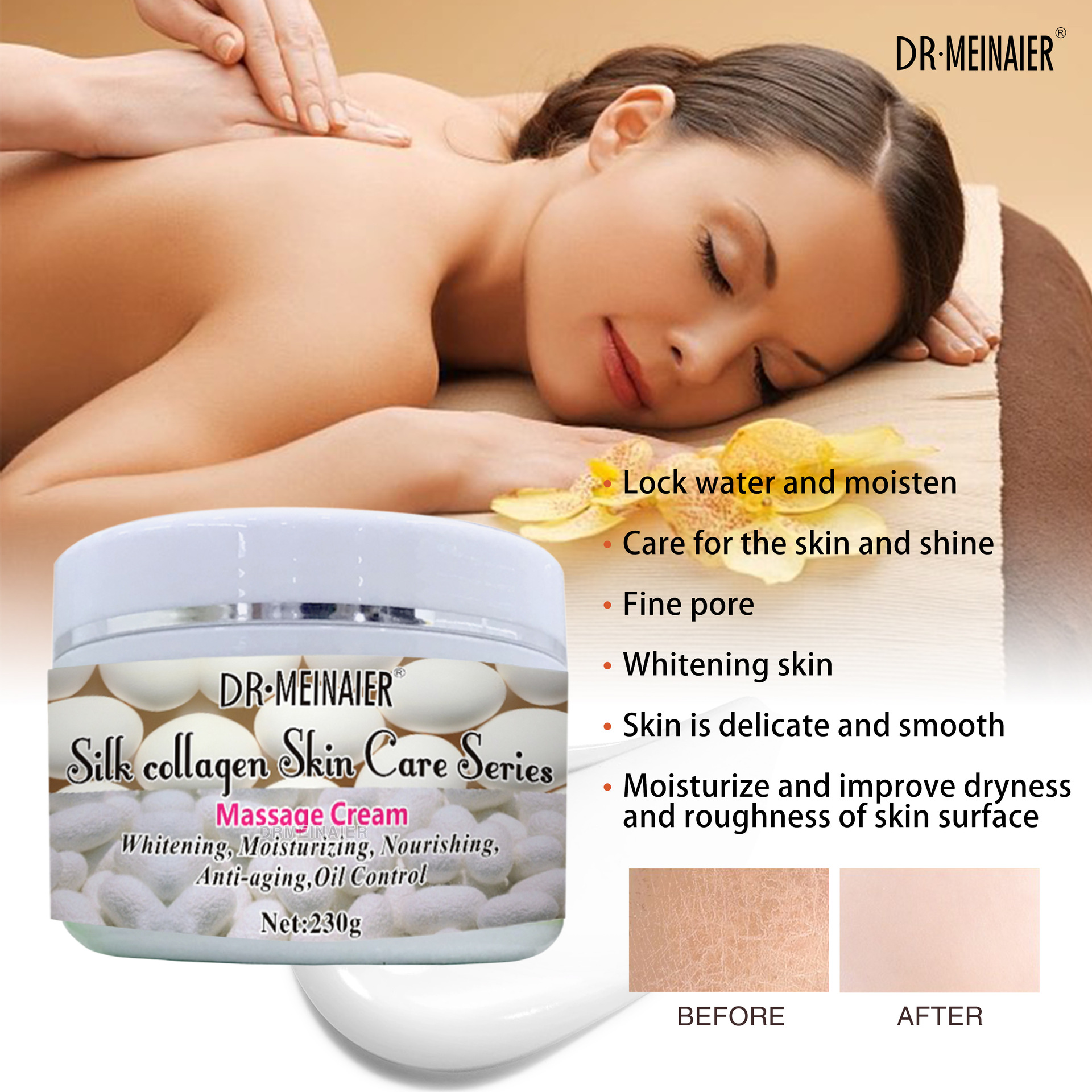 Cross-border foreign trade massage cream for facial and body, gentle and soothing skin, 230g factory wholesale Application Scenario