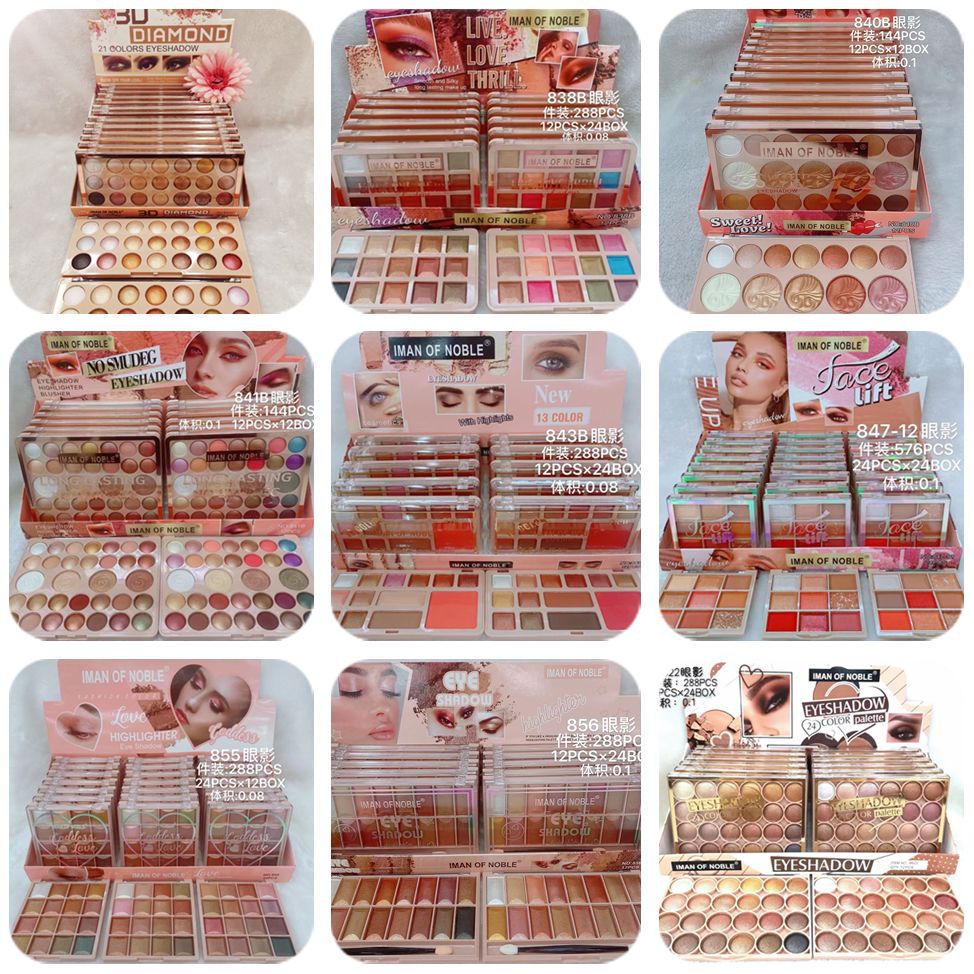 Only a collection of 【IMANOFNOBLE】 matte pearlescent EYESHADOW blush makeup palette, Eyeshadow multi-color combination full figure