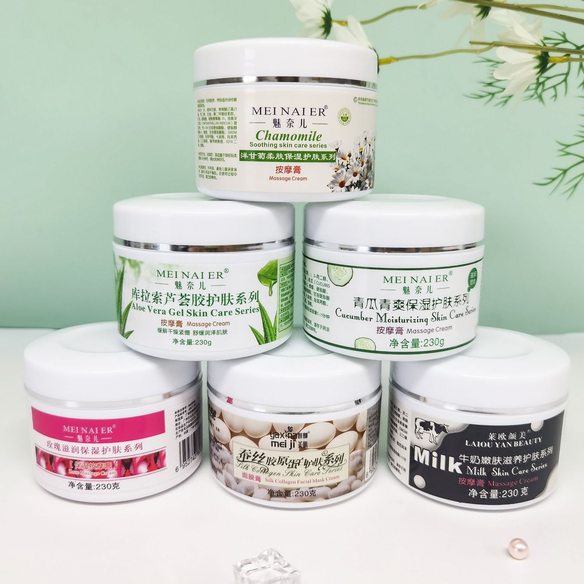 Rose Massage Cream Facial and body Soothing massage cream Beauty salon line skin care product wholesale 230g wholesale details Picture