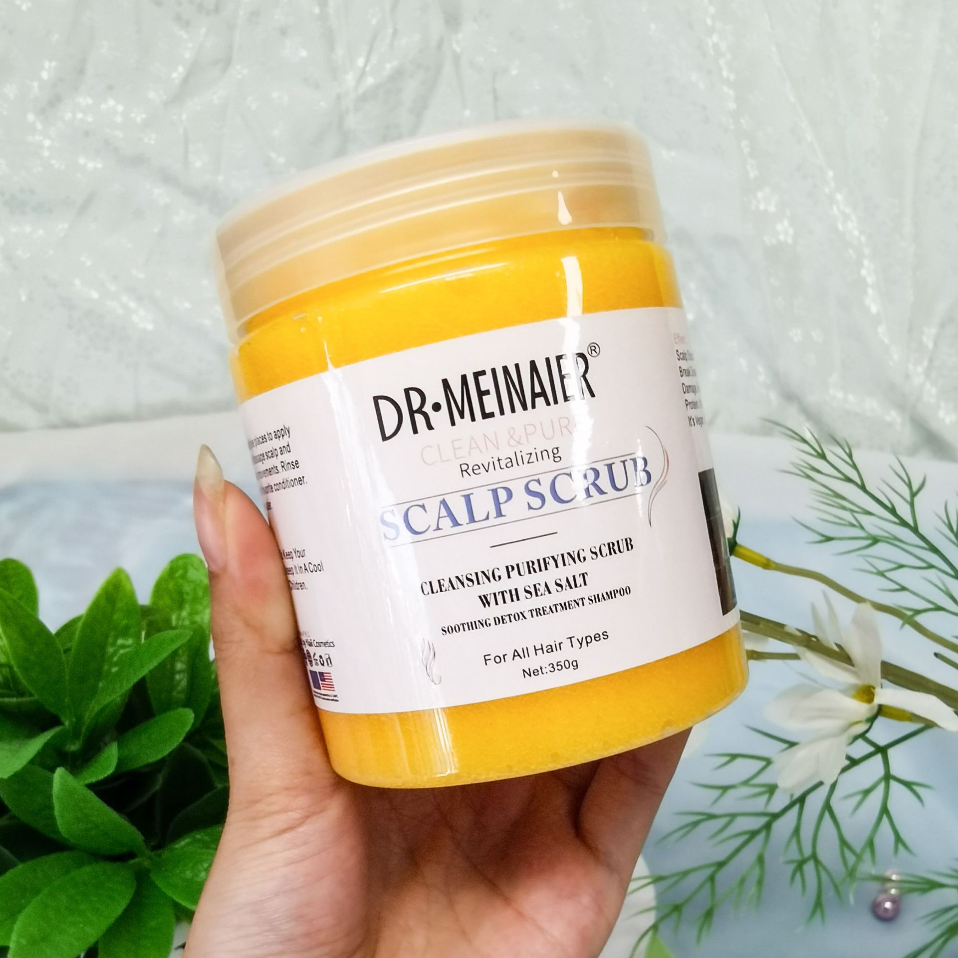 Cross-border turmeric Scalp Scrub, Oil-control Cleansing Shampoo, Rich shampoo foam, 350g Sea salt bestseller details Picture
