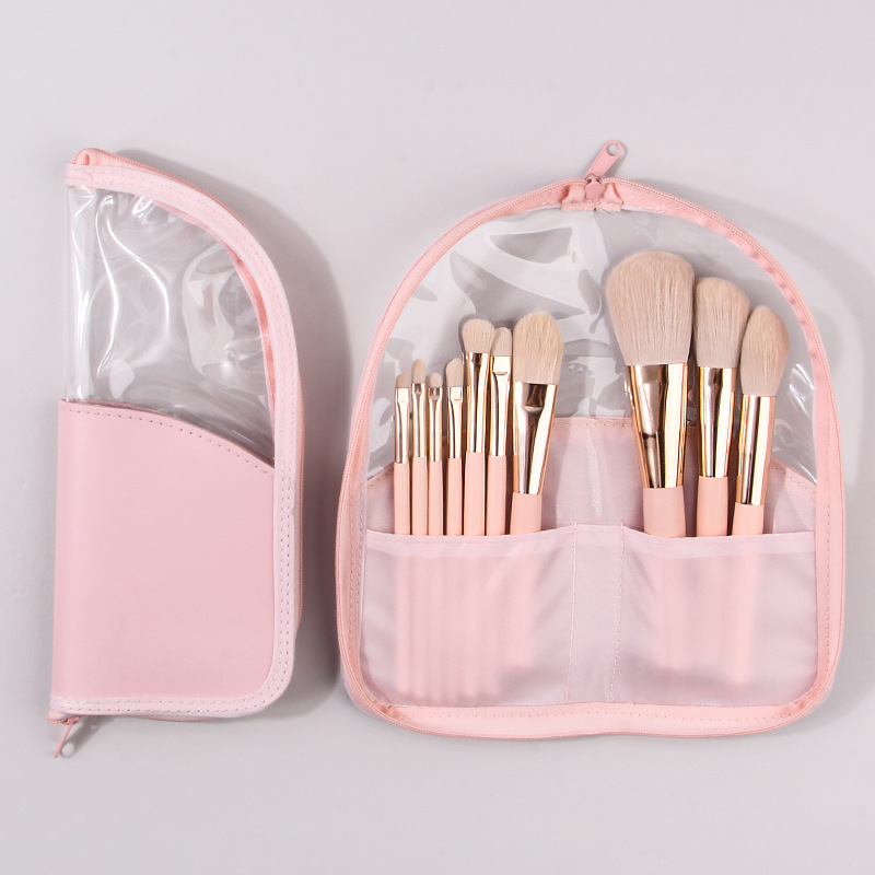 Portable makeup brush bag, nail art storage bag, soft-bristled eyeshadow brush bag, travel makeup tool cover, brush storage zipper bag full figure