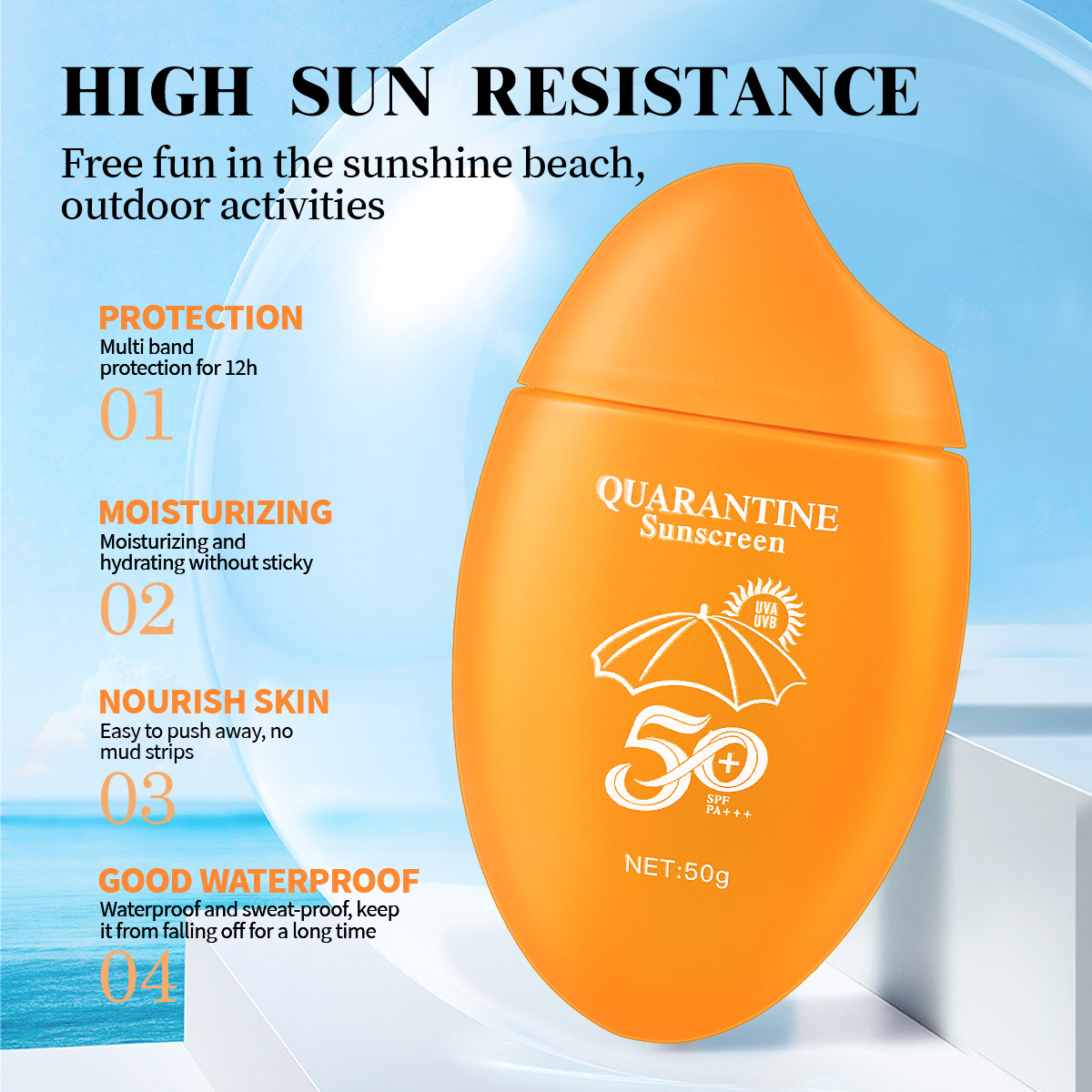 【 Exclusive for Foreign Trade 】FORMBO Isolation Sunscreen is refreshing and non-greasy, with UV protection, isolation and moisturizing properties details Picture