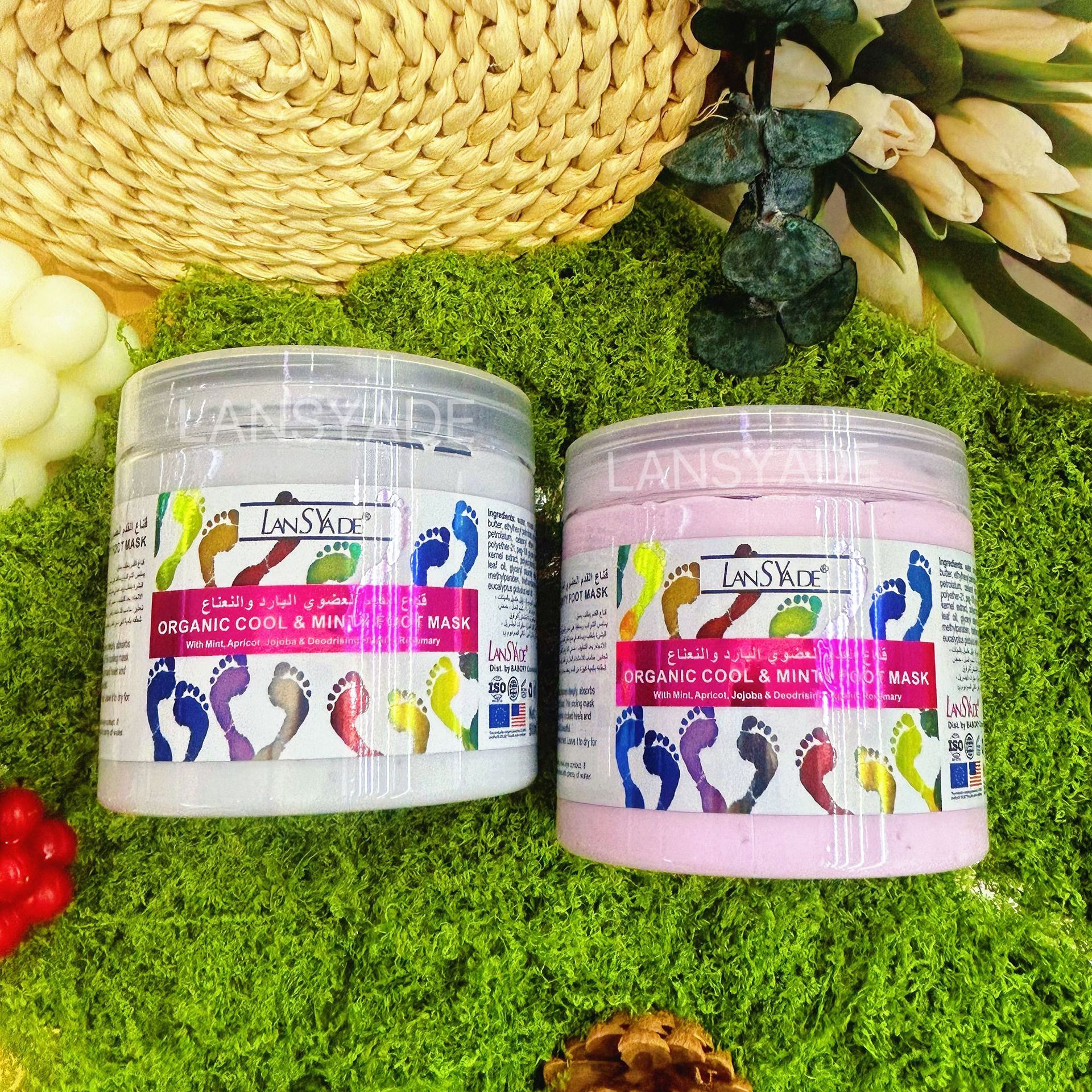 Wholesale of 500ml Cross-border foreign trade Refreshing Mint Organic Foot Massage Cream Nourishing and Moisturizing Foot Mask full figure
