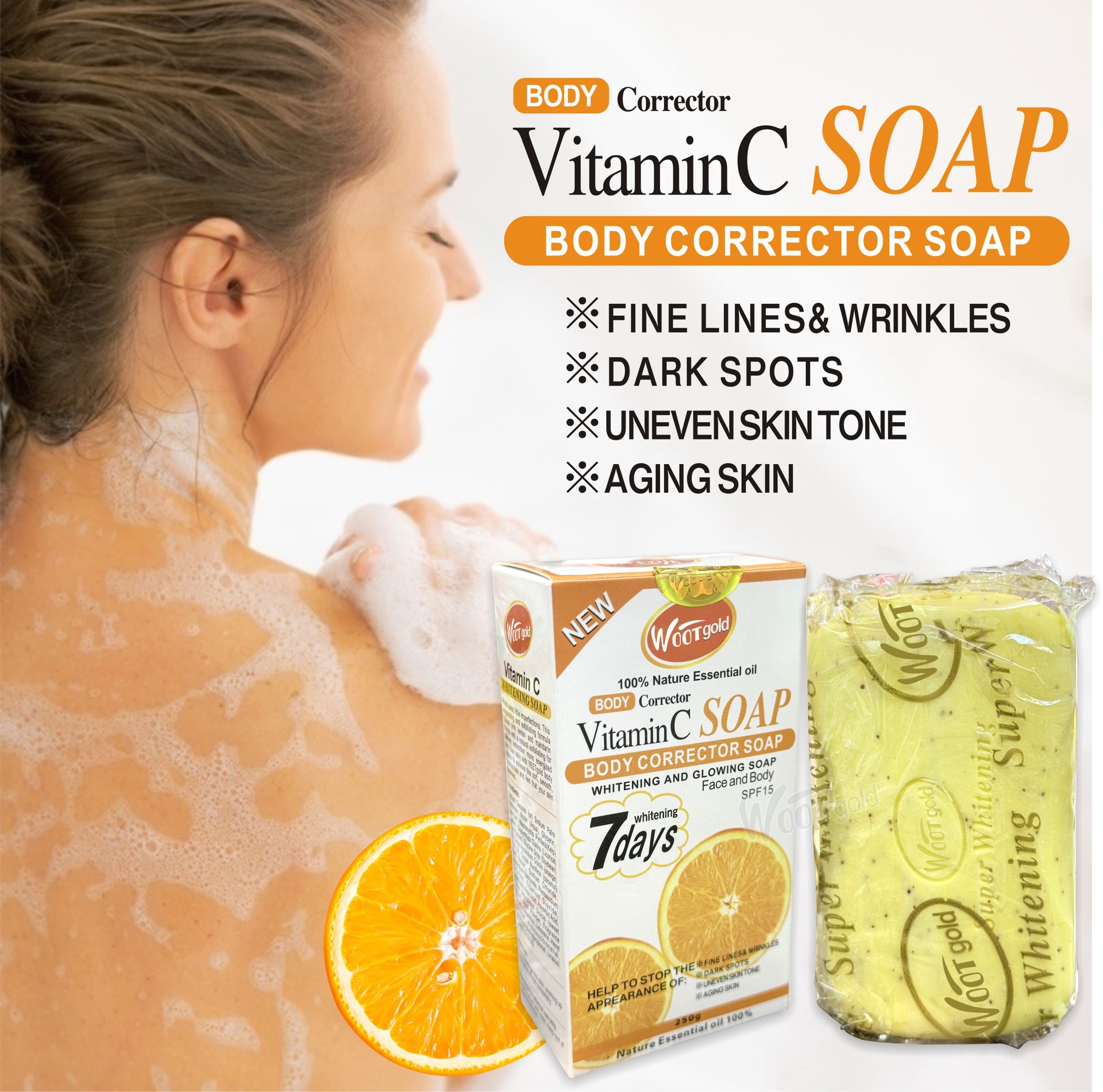 Cross-border trade turmeric bath soap, Whitening soap, Deep Cleansing, oil Control, Facial Cleansing, body Universal Soap 250g details Picture
