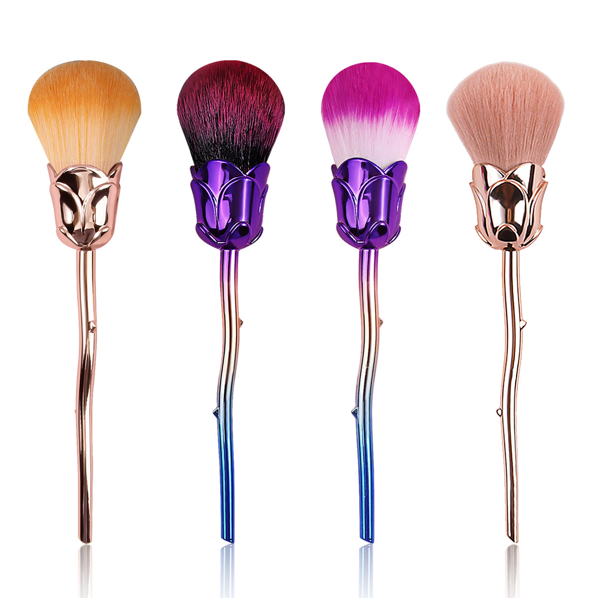 Irregular-shaped bouquet loose brush setting makeup refreshing facial makeup brush Soft bristle portable single makeup brush in stock wholesale details Picture