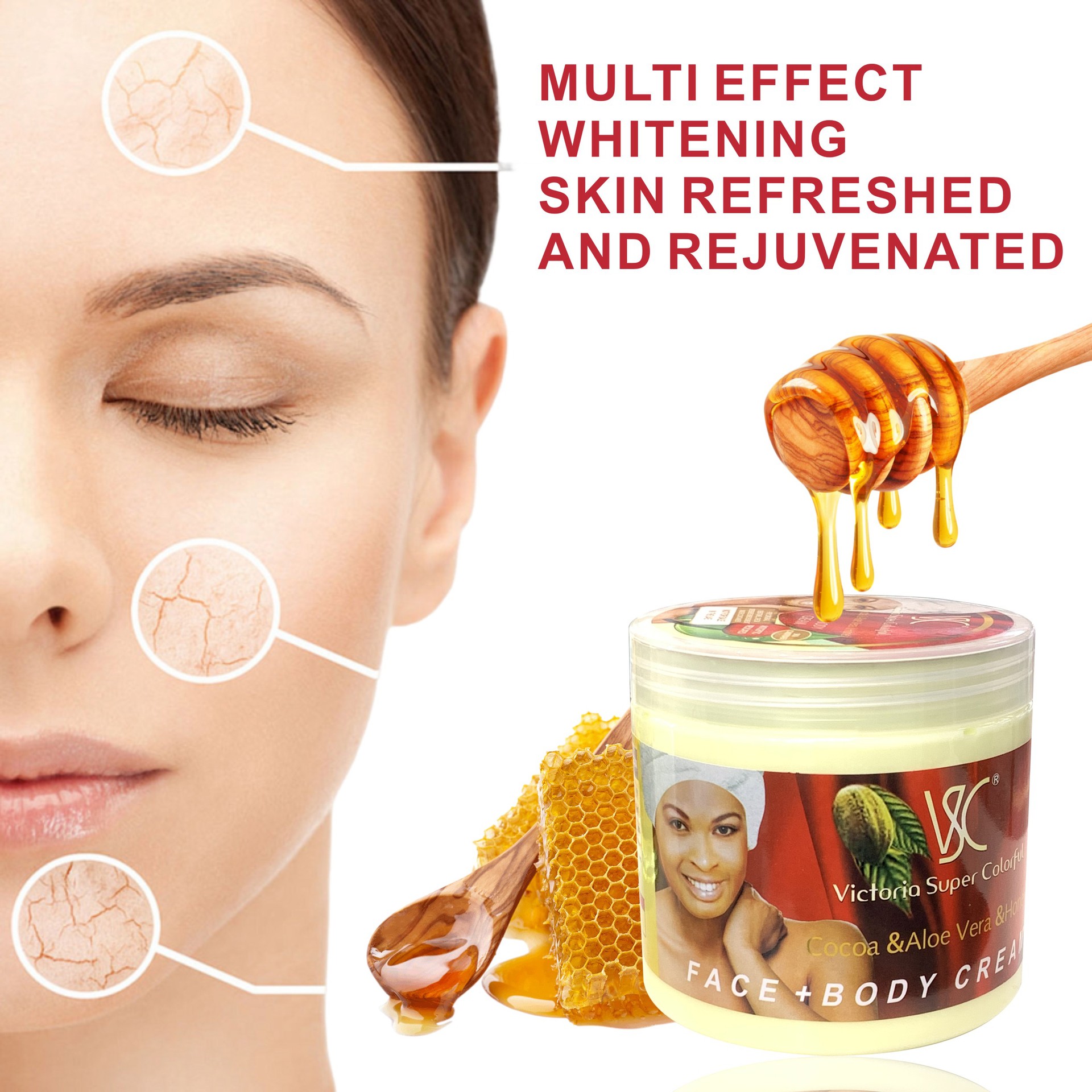 Cross-border aloe vera face cream 500g Moisturizing Cream for moisturizing and softening the skin, cocoa honey Moisturizing cream for export wholesale Application Scenario