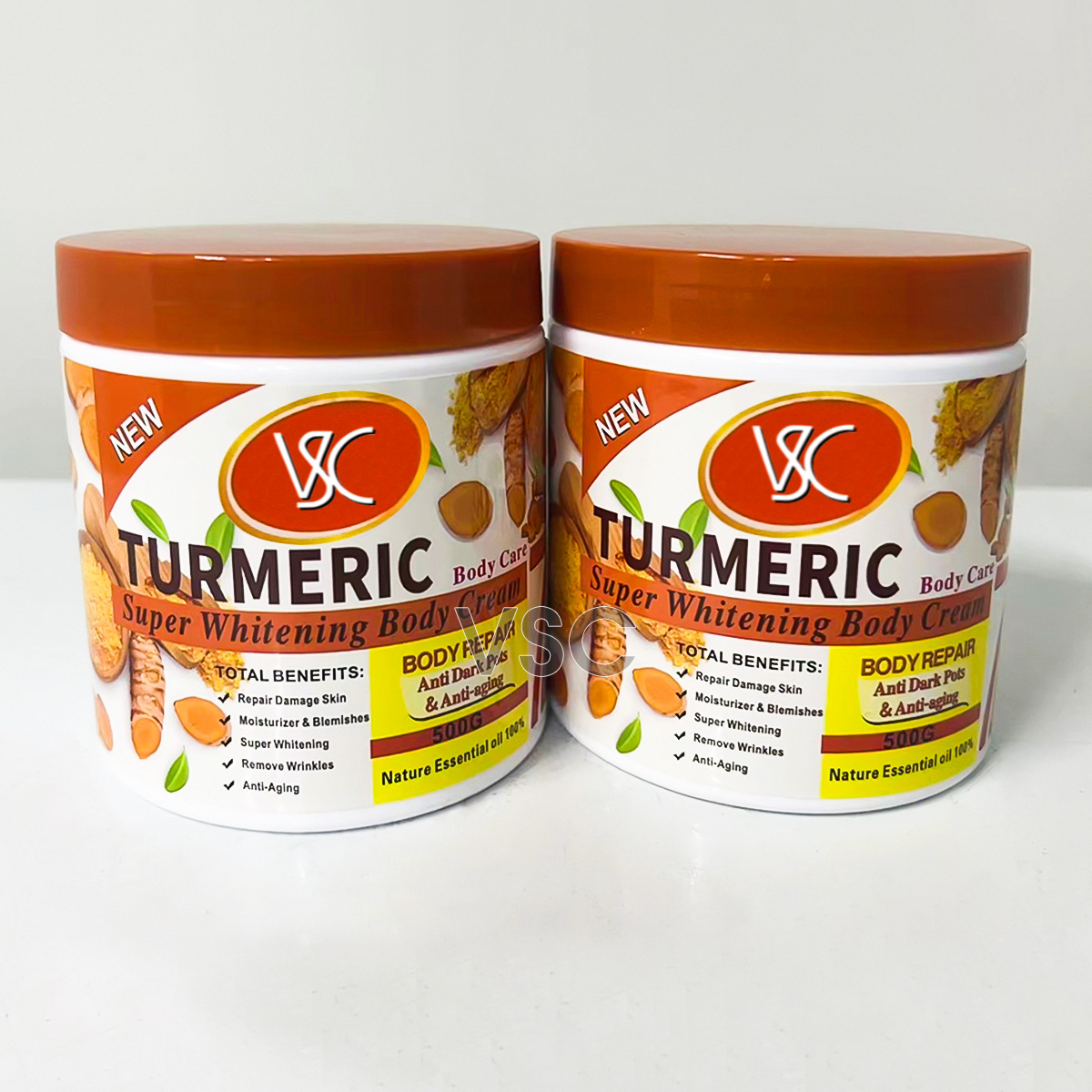 Cross-border trade turmeric Moisturizing Cream 500G Brightening, Darkening, Hydrating and Nourishing Skin VC Body Cream Moisturizing Lotion Face Cream Application Scenario