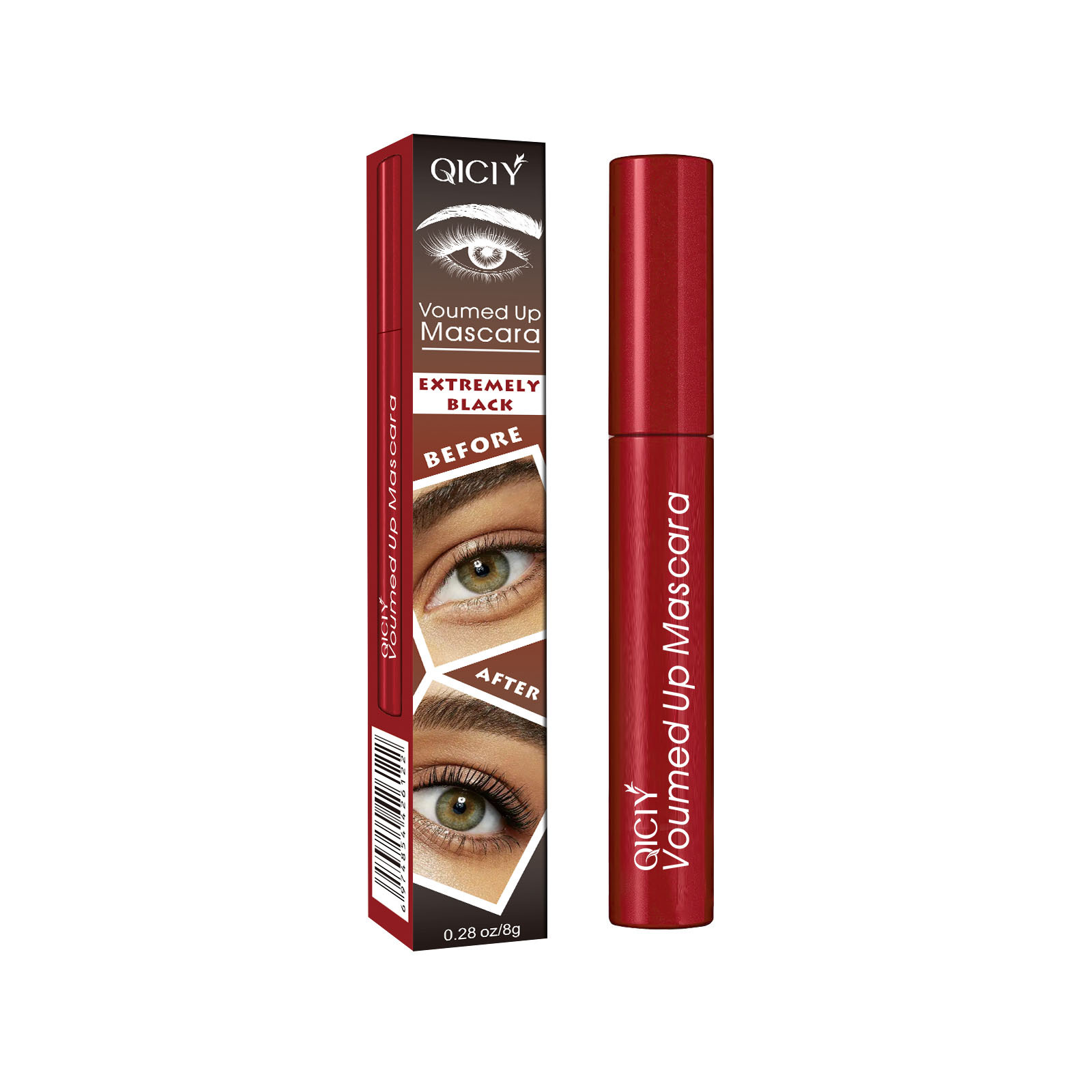 【 Cross-border Exclusive 】QICIY Mascara curls up, thickens and does not smudge long eyelashes. It is a base cream for makeup Item Picture