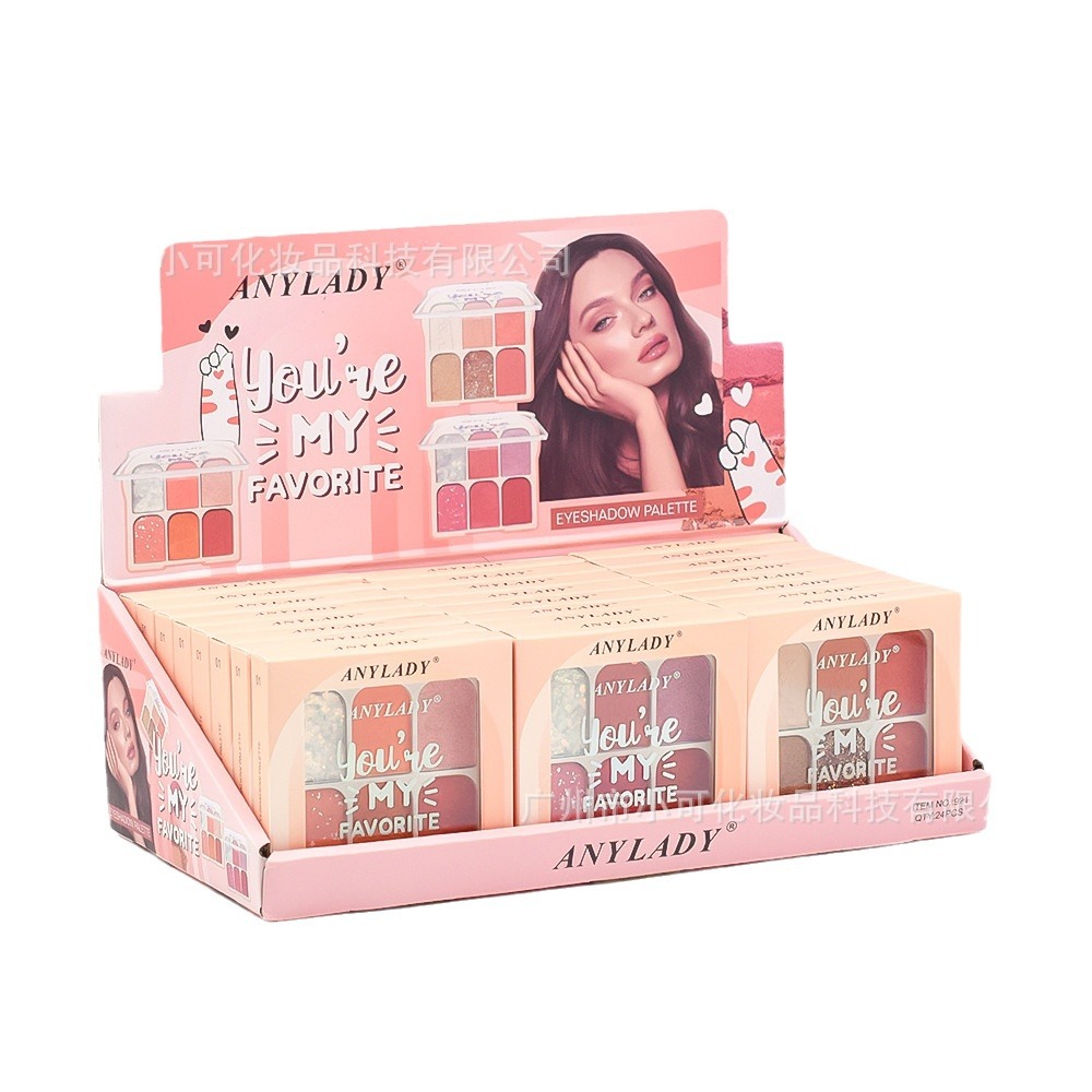 Only export 24 pieces of 【ANYLADY】 plastic shell eyeshadow, blush, contouring, high-gloss, pearlescent and matte makeup for foreign trade Item Picture