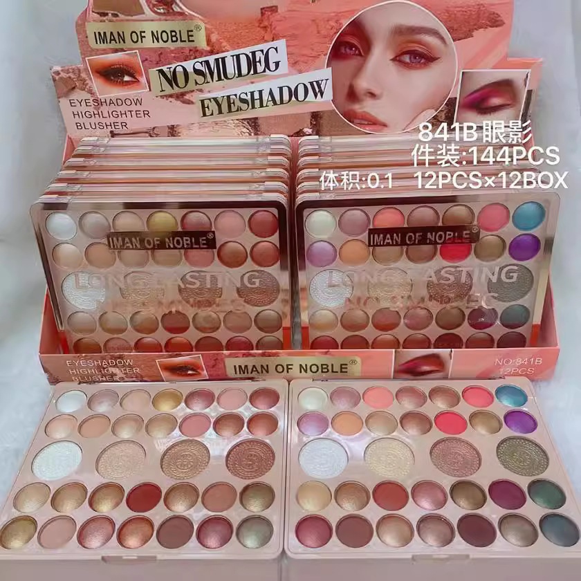 Only a collection of 【IMANOFNOBLE】 matte pearlescent EYESHADOW blush makeup palette, Eyeshadow multi-color combination Item Picture