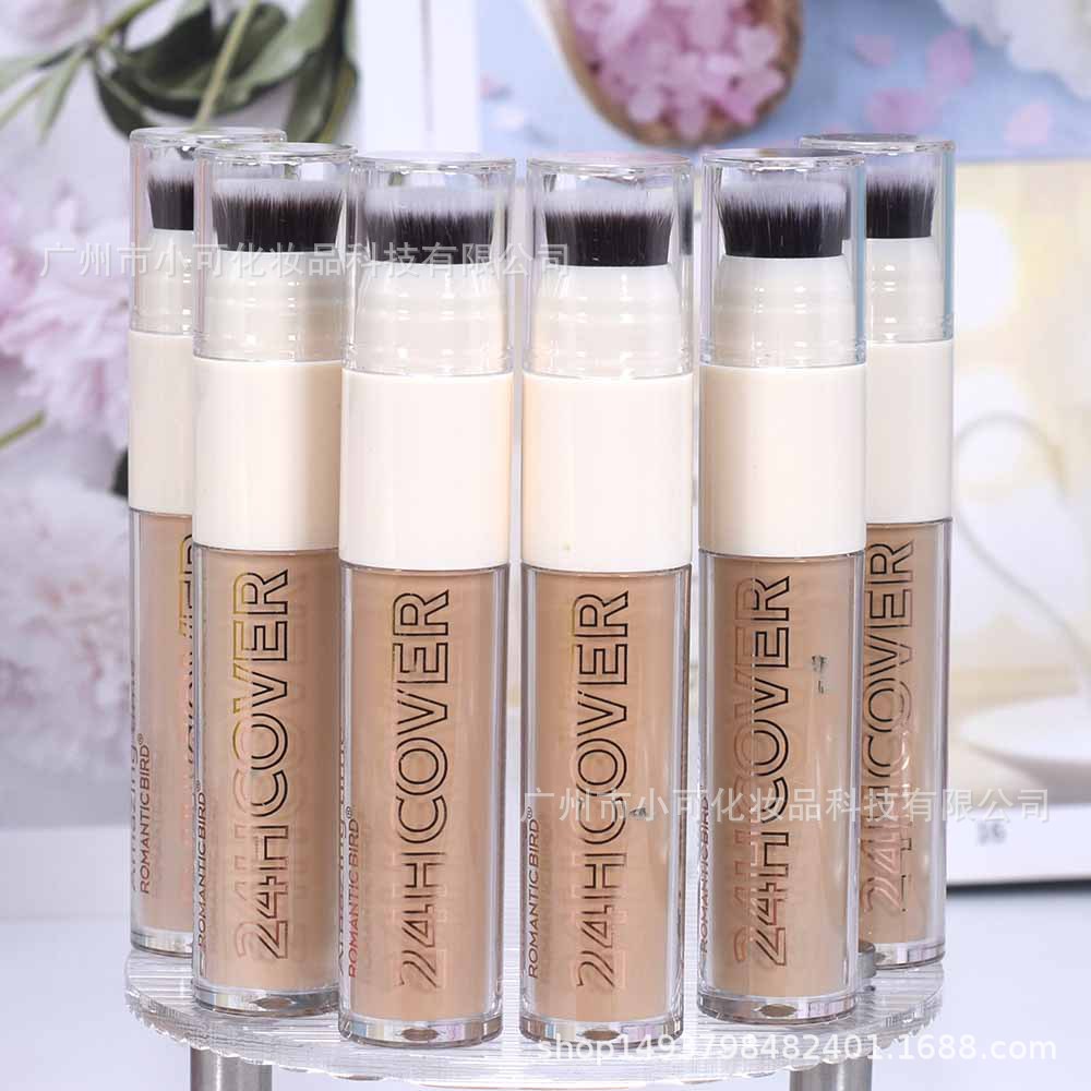 3598 [ROMANTIC BIRD] 9g Natural Tone Foundation Concealer with Foundation Brush Foundation Application Scenario