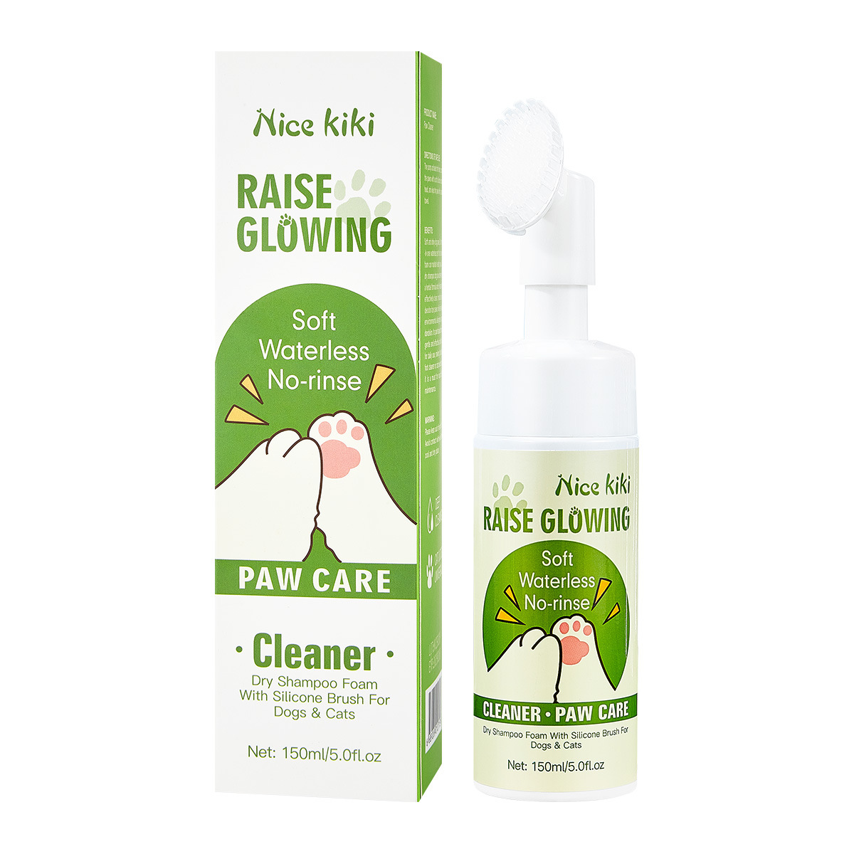 Cross-border exclusive Nice kiki best-selling pet silicone brush head foam cleaner Moisturizing Shampoo Antibacterial and anti-itch Item Picture