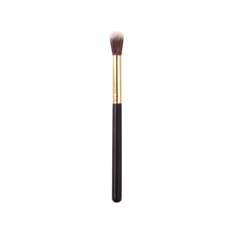 Wooden handle single high-gloss brush, portable soft-bristled high-gloss brush, beginner makeup brush, makeup tool brush, wholesale in stock Item Picture