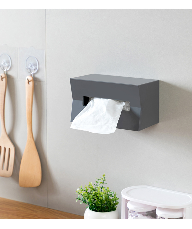 J52-3731 Creative Multi-functional Desktop Tissue Box, Wall-mounted bathroom Storage box, Toilet Paper box detail image 9