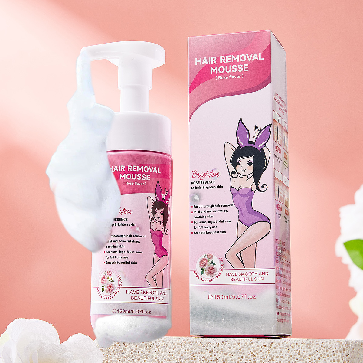 Cross-border exclusive FORMBO® Hair removal mousse gently removes hair without irritating the arms and armpits, suitable for both men and women, fast and effective Application Scenario