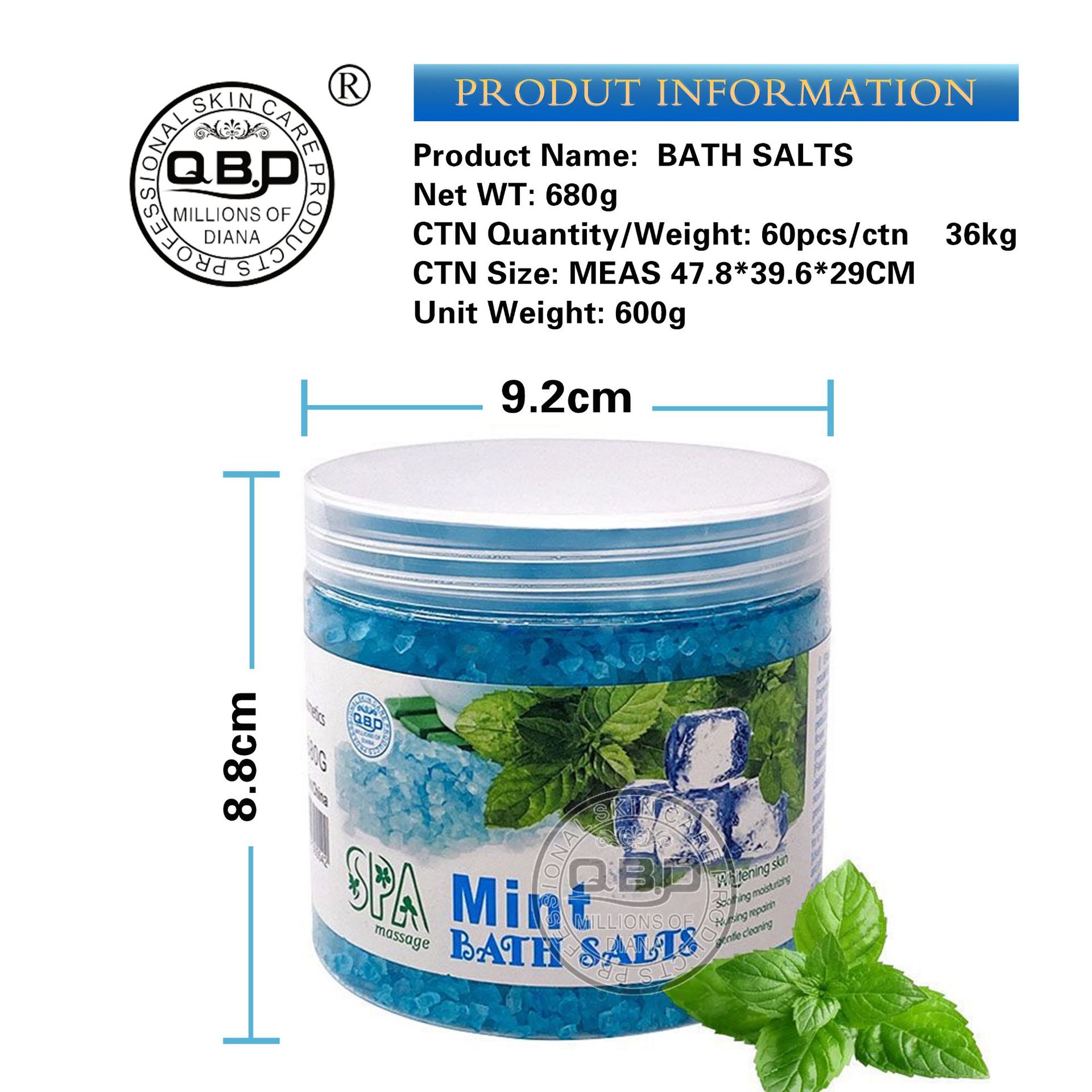 Cross-border foreign trade scrub crystal salt, scented bath, coarse salt, exfoliating and chicken skin removal, sea salt, bath salt, 680g Item Picture