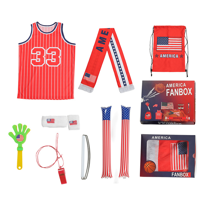 Chuangdong Flag Brazilian Flag Fan product display stand Set, round-neck T-shirt, fringed tinted football scarf, baseball cap, car flagpole pic 9