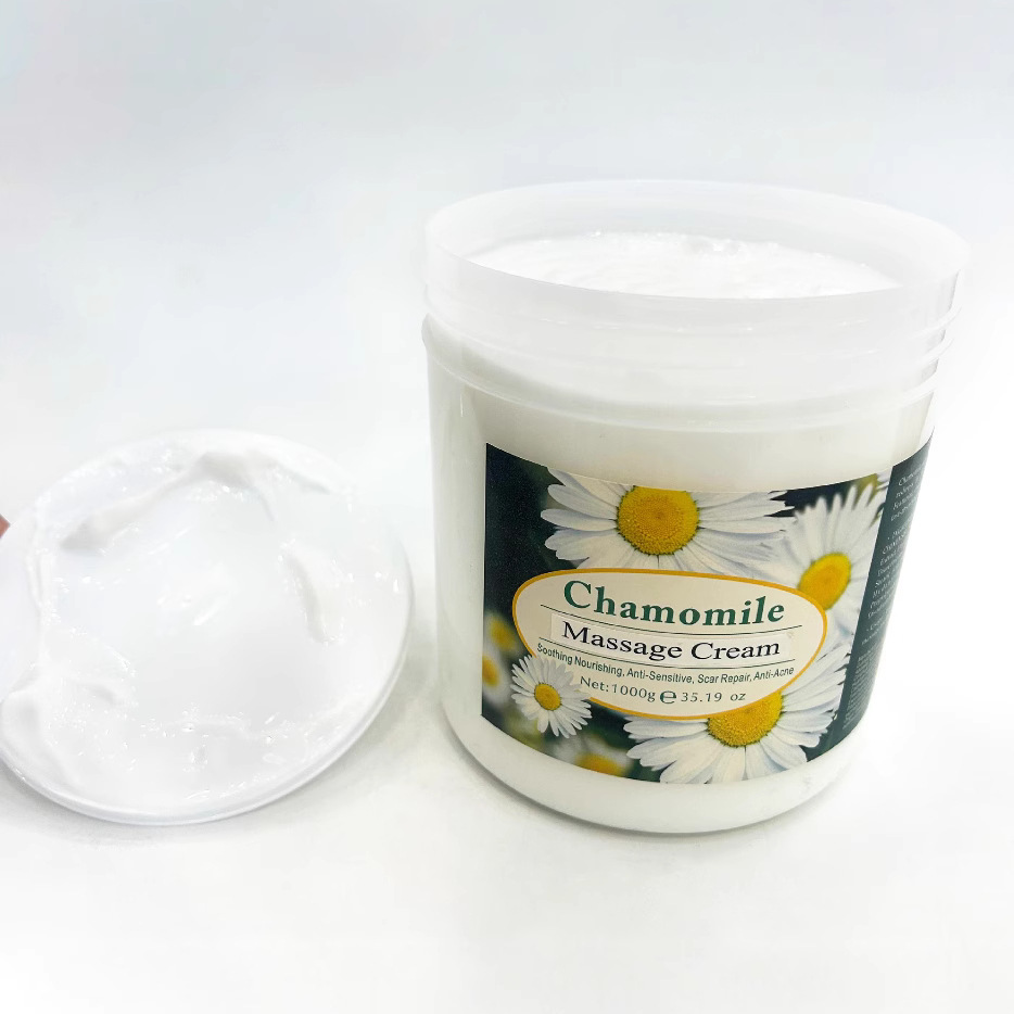 Cross-border Chamomile Massage Cream 1000g Firming and Repairing Natural plant Extract Face Cream wholesale for export Specification drawing