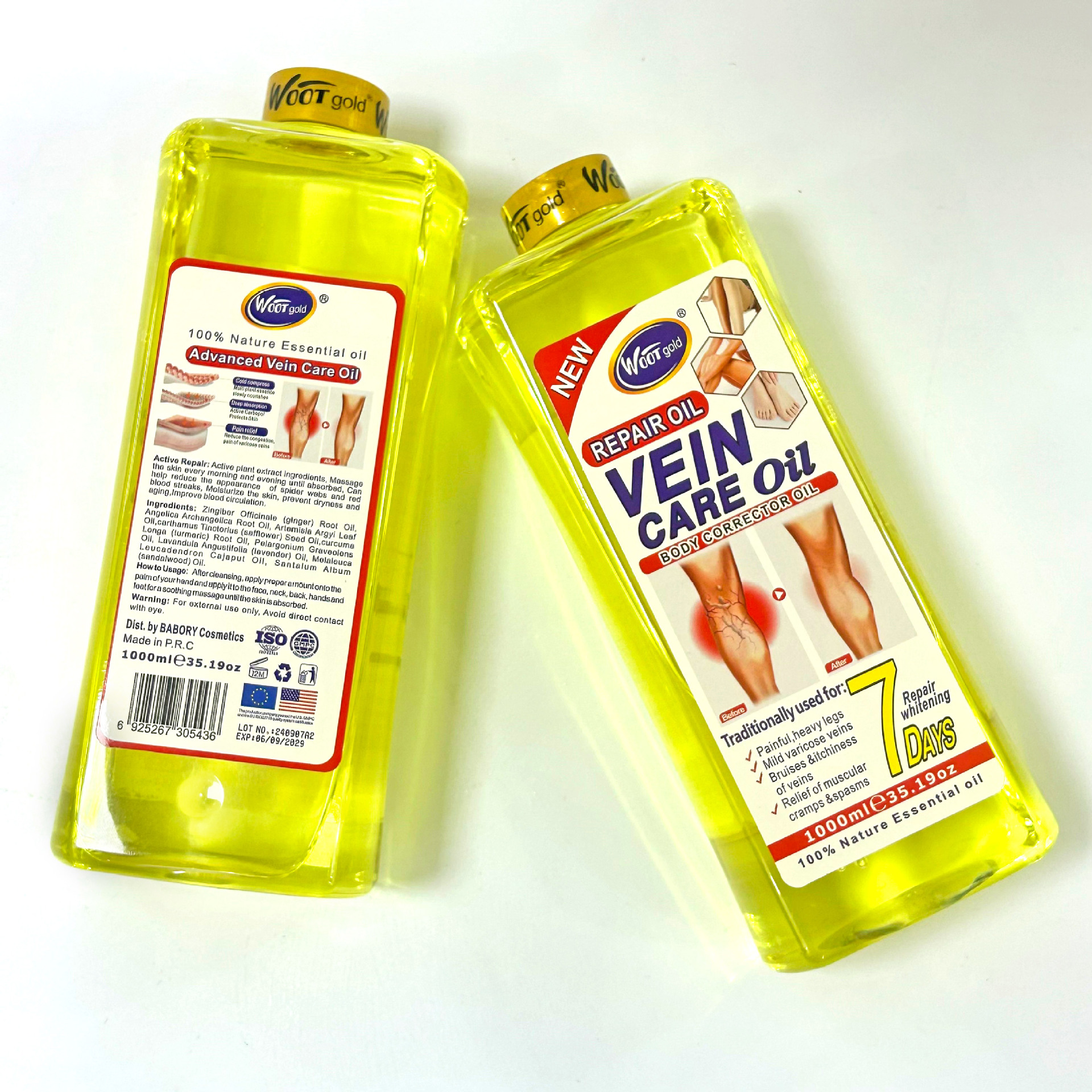 Cross-border trade WOOTgold Leg Massage Oil 1000ml Massage Essential Oil wholesale trade details Picture