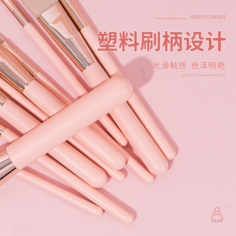 10-piece makeup brush set, zipper packaging, makeup brush, makeup bucket, eyeshadow brush, soft bristle loose powder brush, portable set brush Application Scenario