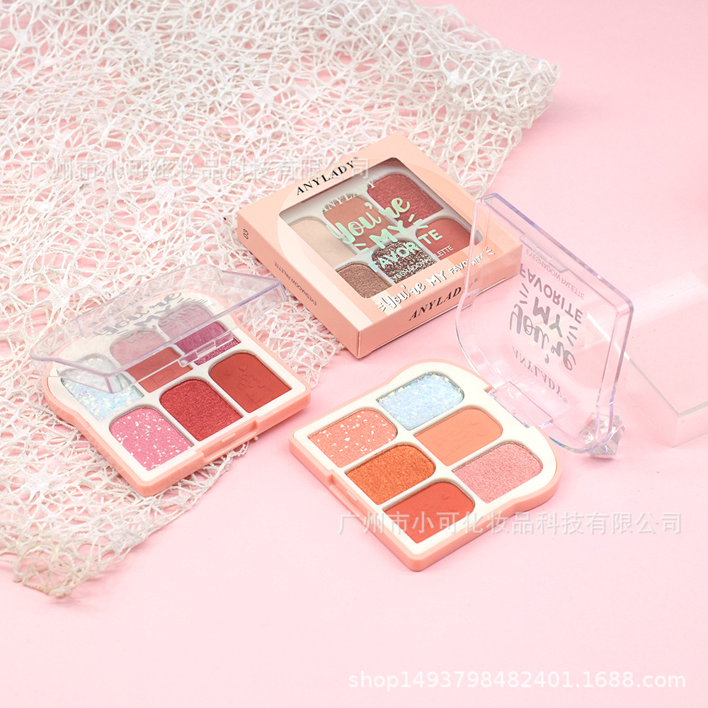 Only export 24 pieces of 【ANYLADY】 plastic shell eyeshadow, blush, contouring, high-gloss, pearlescent and matte makeup for foreign trade Specification drawing