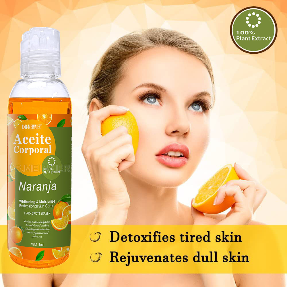 Cross-border fresh orange Vitamin C essential oil skin care Body Massage and manipulation essential oil shoulder and neck opening back skin care base oil VC oil Application Scenario