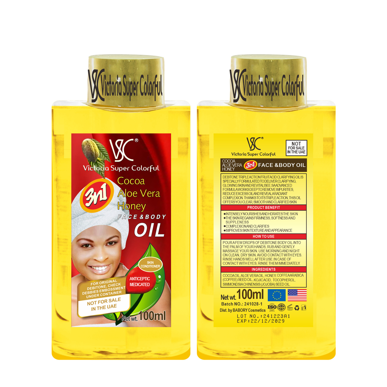 Cross-border cocoa aloe Honey Essential Oil 100ml &500ml Facial and body care essential oil Massage oil wholesale Item Picture