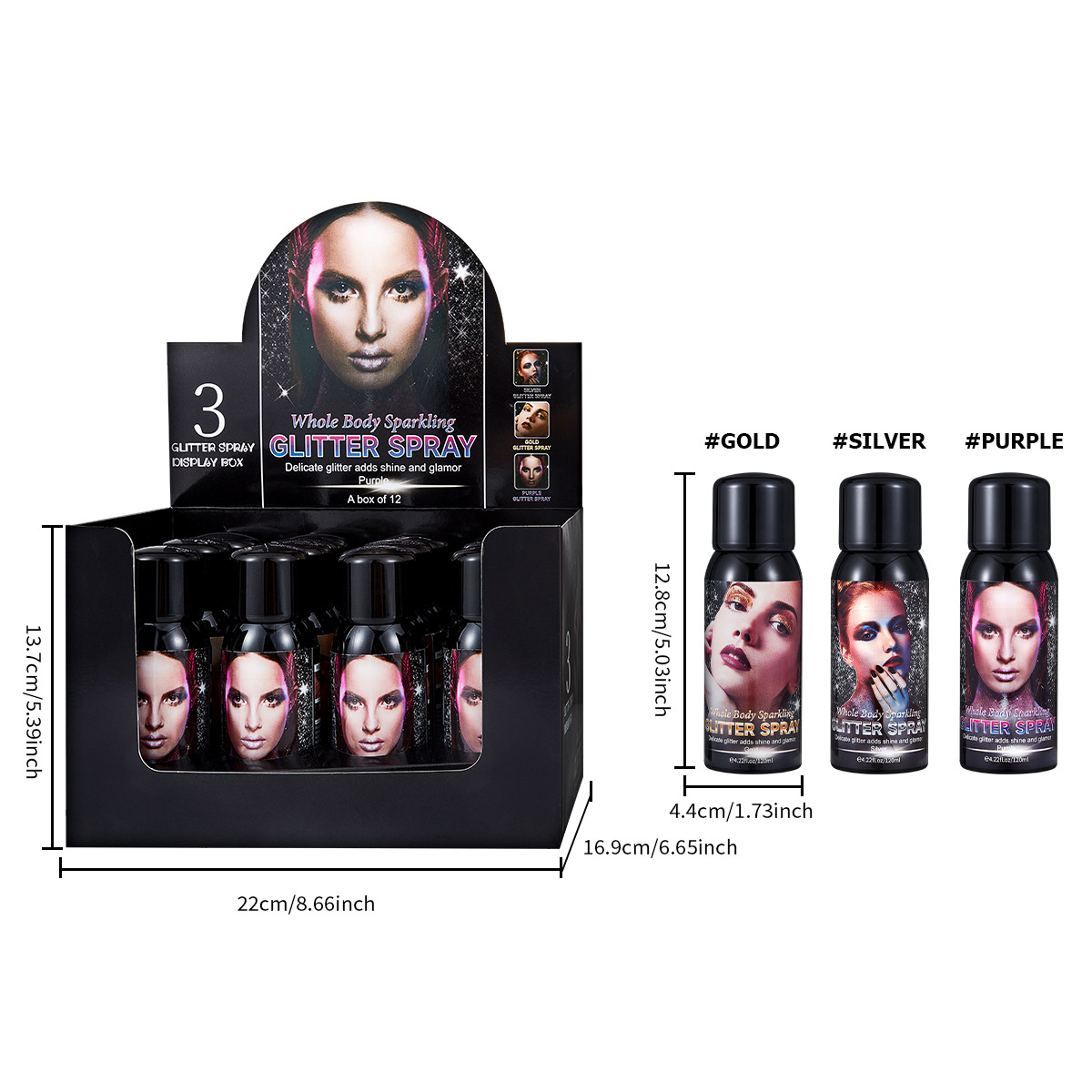 FORMBO Cross-border Exclusive Flash Powder Spray, Body Highlight, collarbone Flash Powder Spray, Contouring and brightening Spray wholesale Item Picture