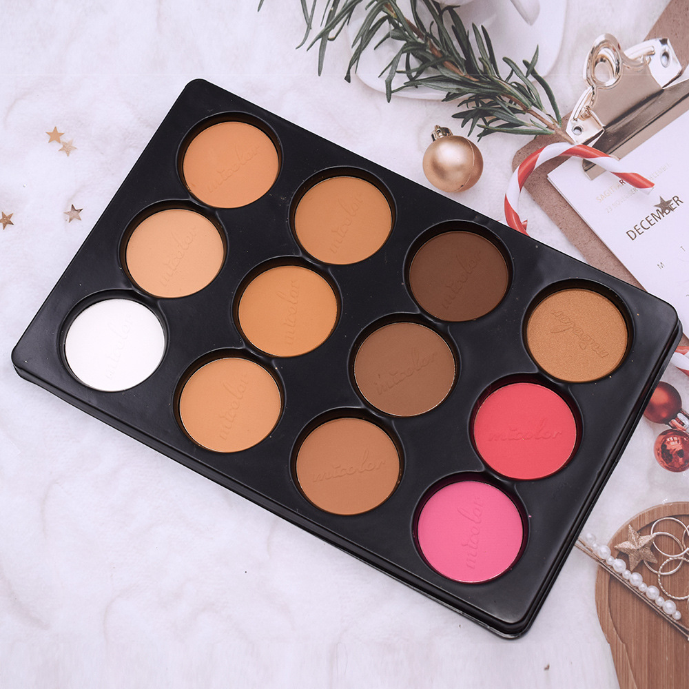 Only export [MICOLOR] 9004M Blush Highlighter Matte Contouring Makeup Palette for beginners in school photo studios details Picture