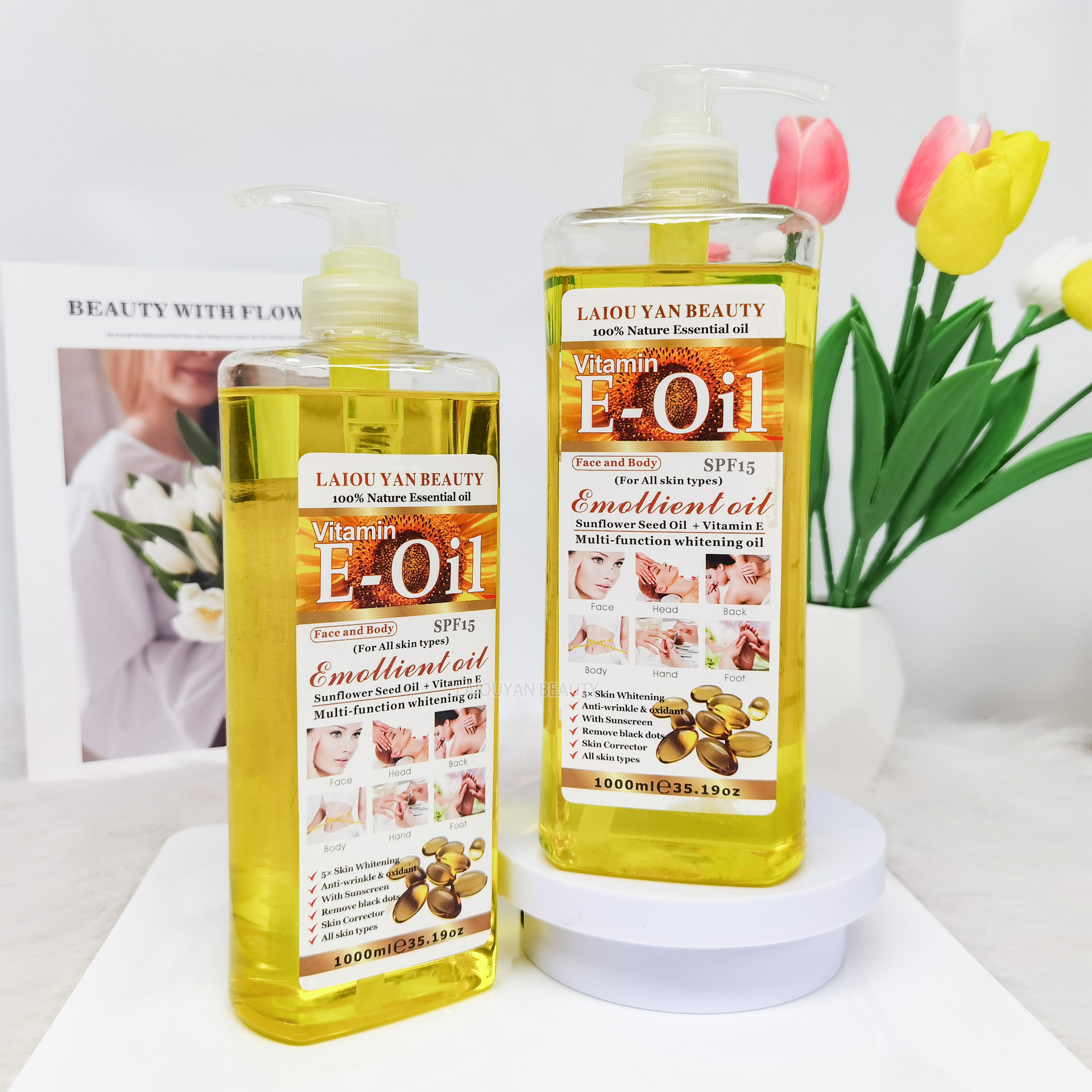 Cross-border Laio Beauty Vitamin E Essential Oil Facial Moisturizing Essential Oil Body Massage Oil Meridian Unblocking Massage Wholesale Application Scenario