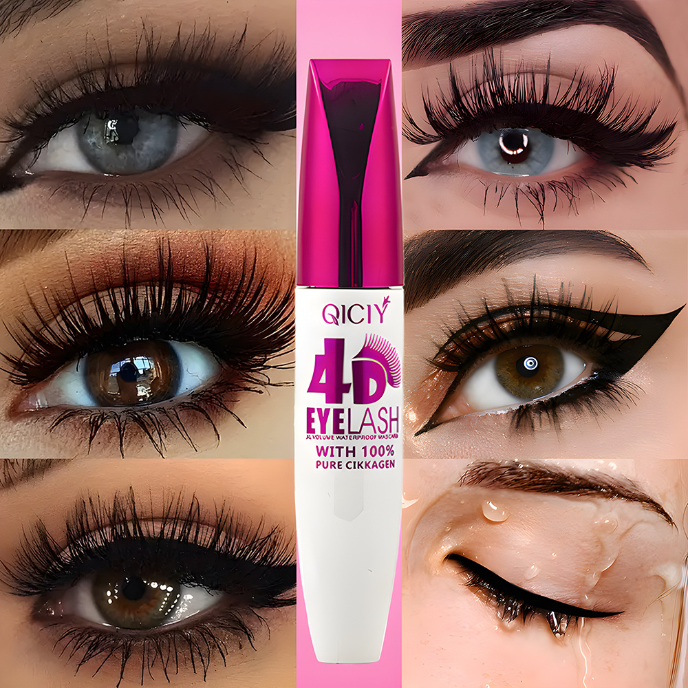 【 Cross-border Exclusive 】QICIY Mascara - European and American Waterproof, curling, Thick, Non-smudge, Long-lasting 4D mascara Application Scenario