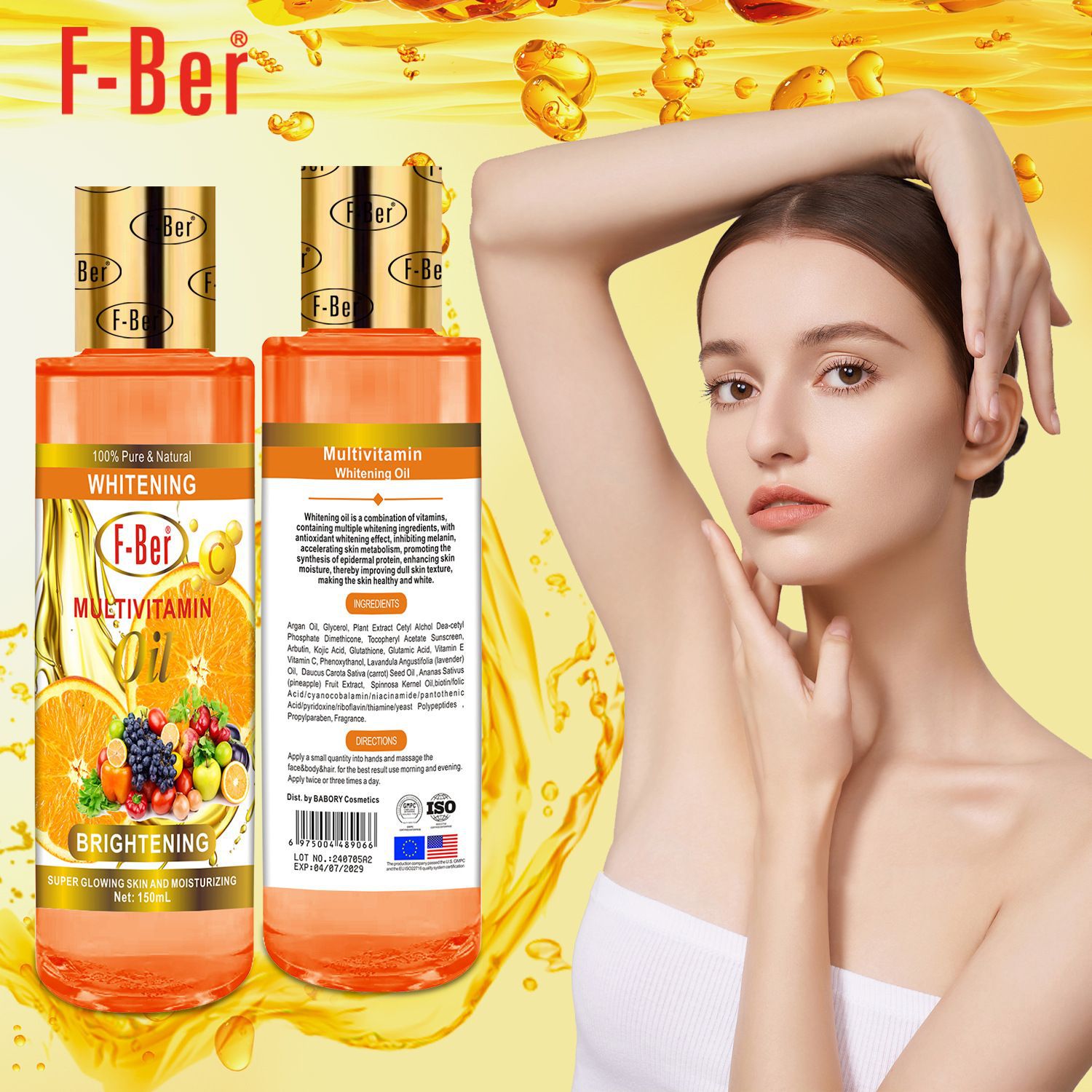 Cross-border stretch mark oil, postpartum belly repair essential oil for pregnant women, fine line fading and darkening massage oil for export Specification drawing